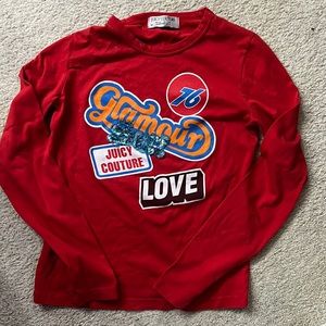 Vintage juicy couture long sleeve red shirt -1st generation